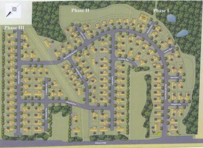 A map of the neighborhood shows the location of several homes.